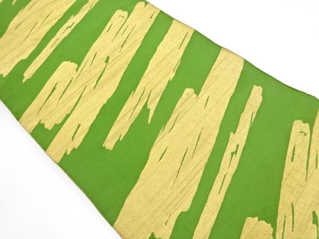 JAPANESE KIMONO / ANTIQUE FUKURO OBI / SILK / WOVEN BRUSH-MARKED